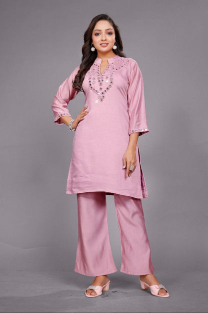Divya candy mirror work co-ord set