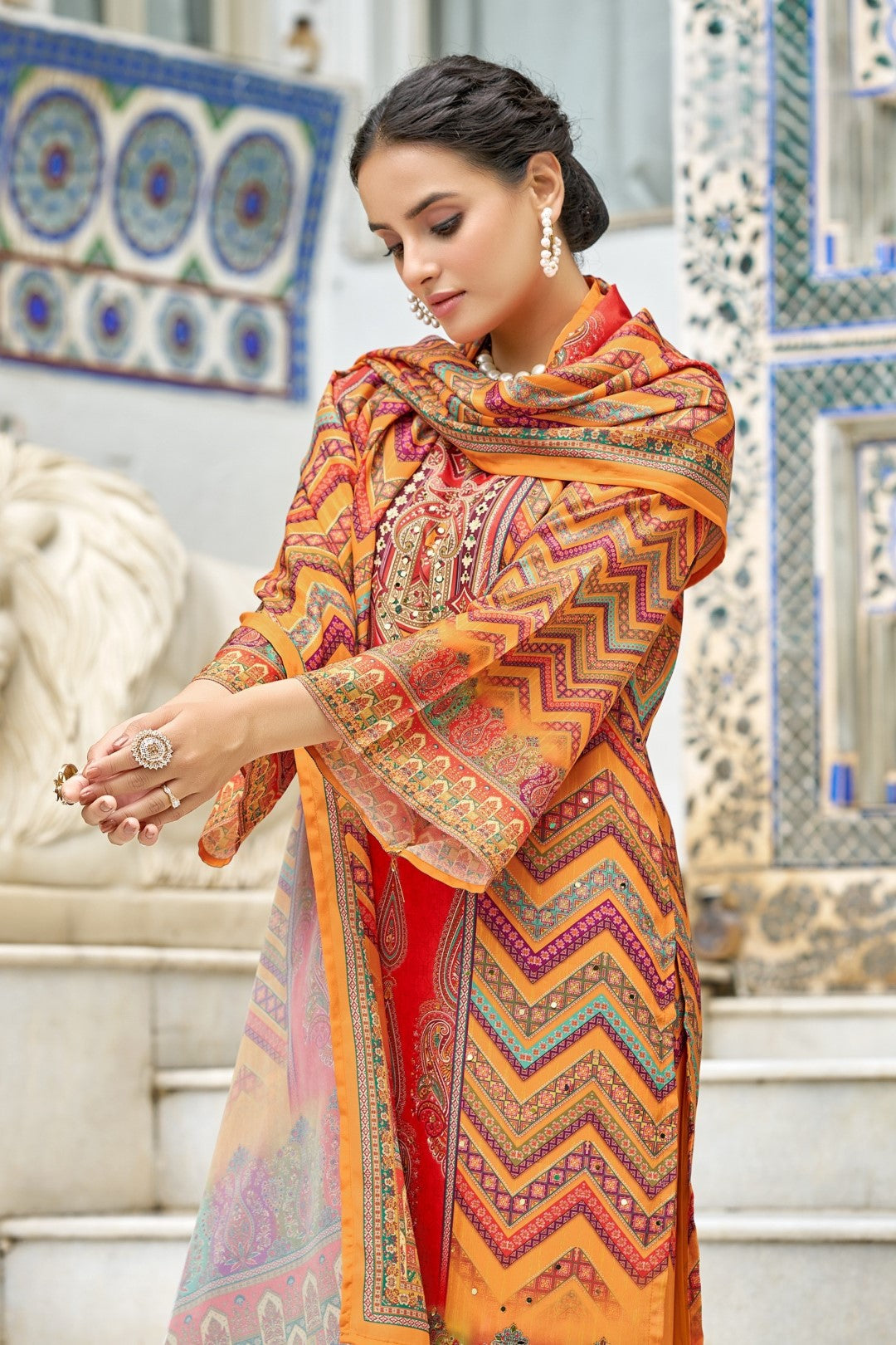 Morni amber full work suit set