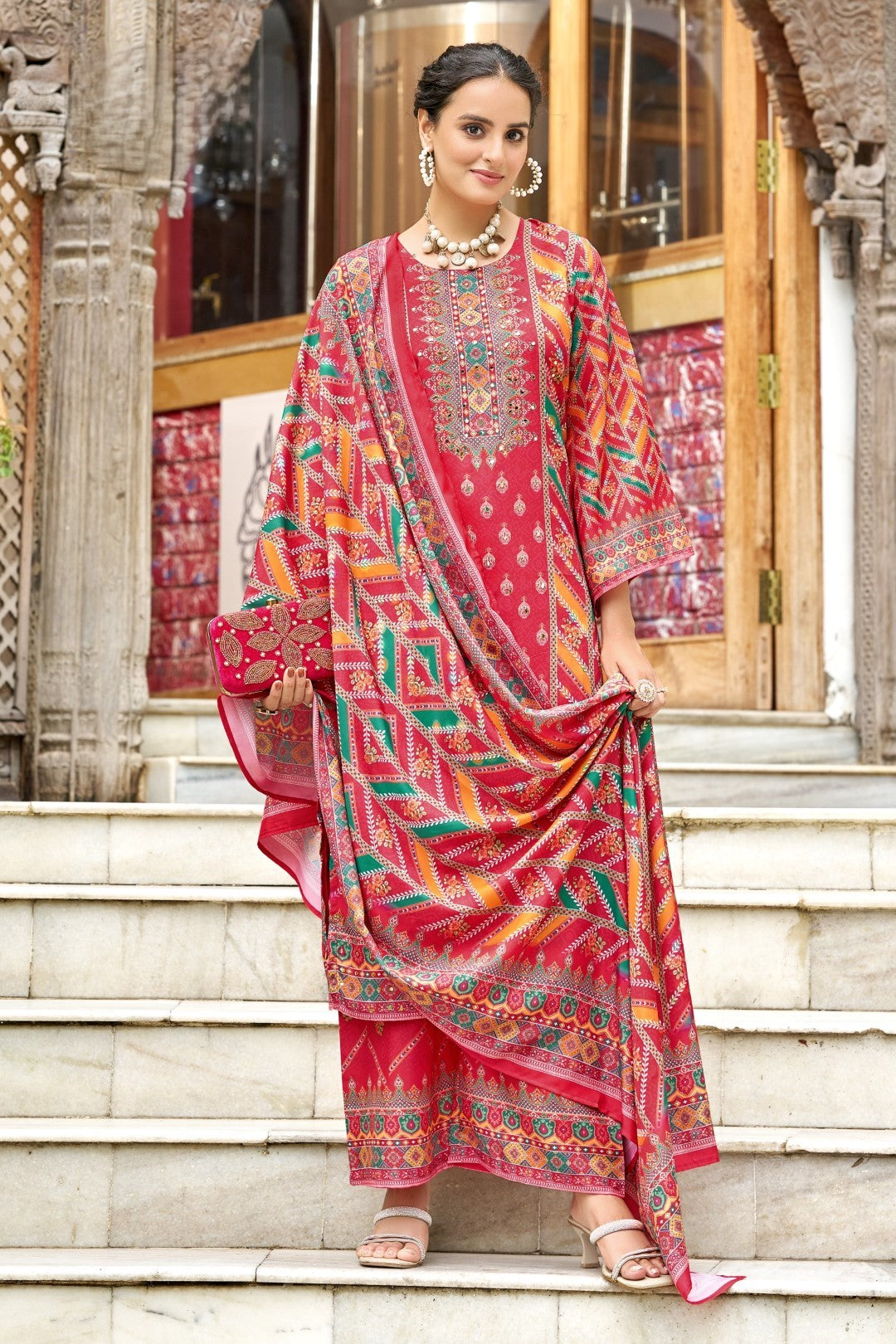 Morni cardinal full work suit set
