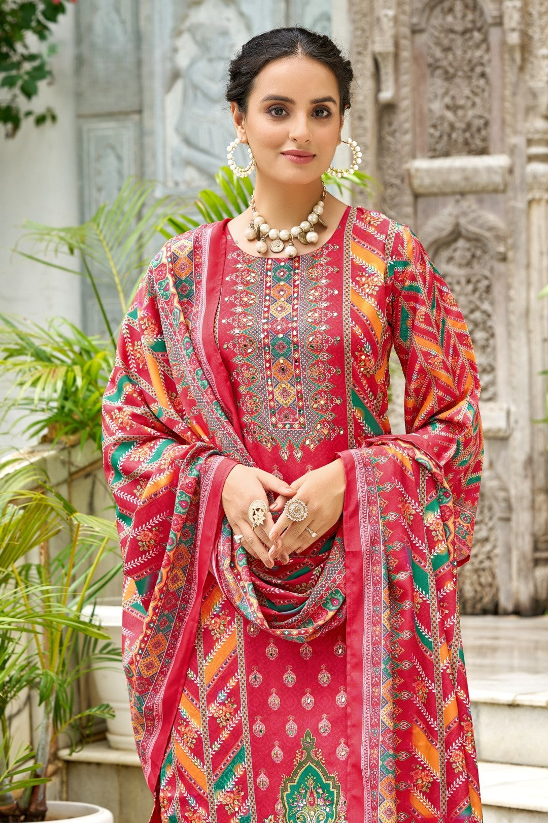 Morni cardinal full work suit set