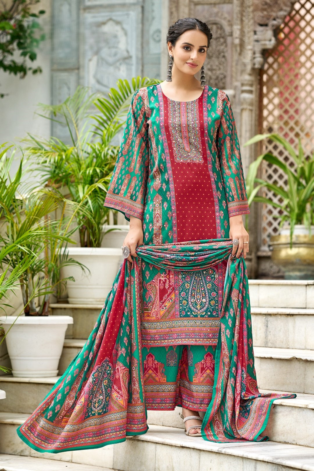 Morni fern full work suit set