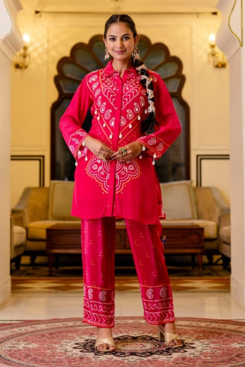 Samiha Rouge Premium Co-ord Set