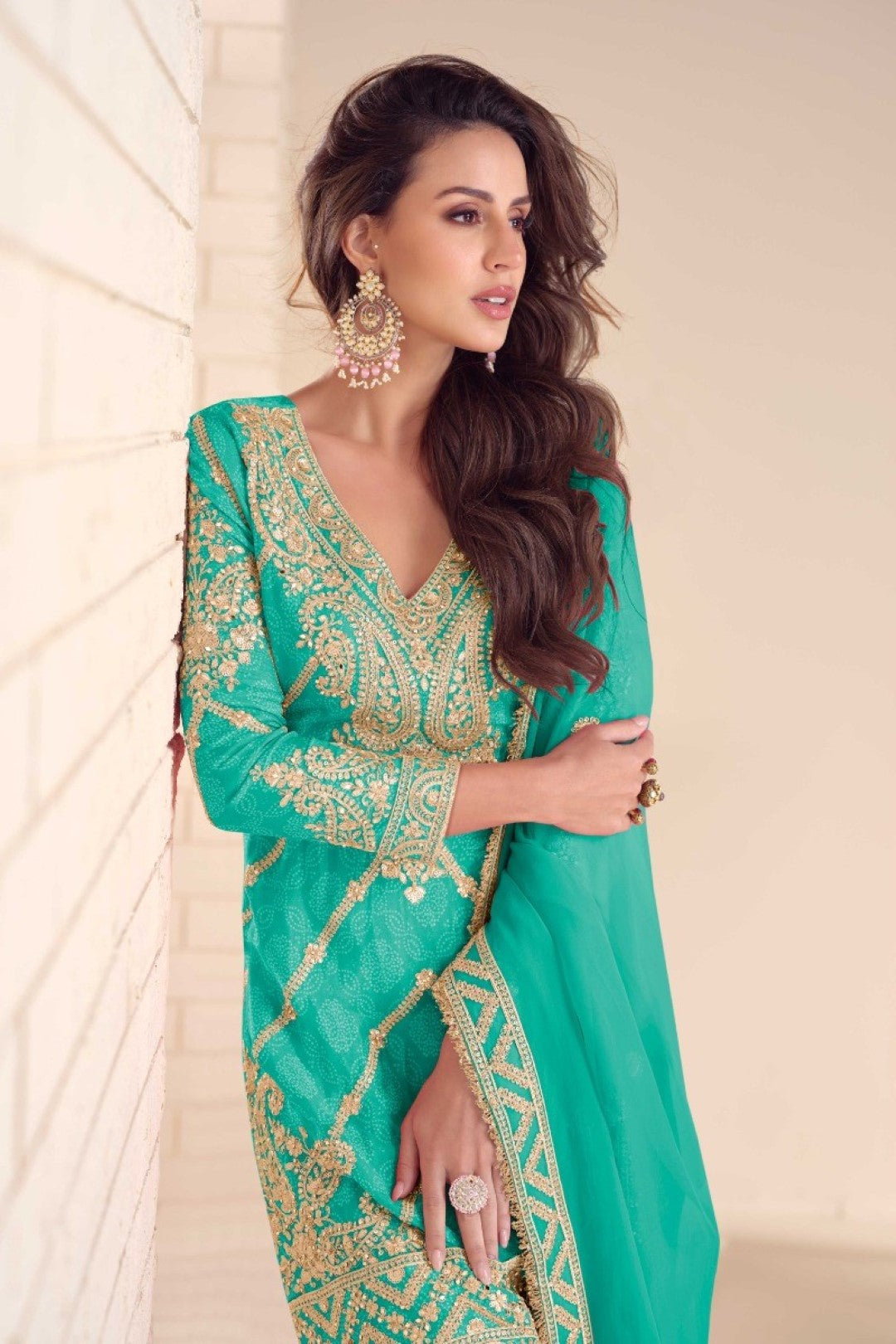 Koyal Peacock Full Work Suit Set
