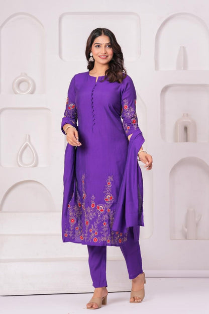 Jayti Purp Embroidered Suit Set