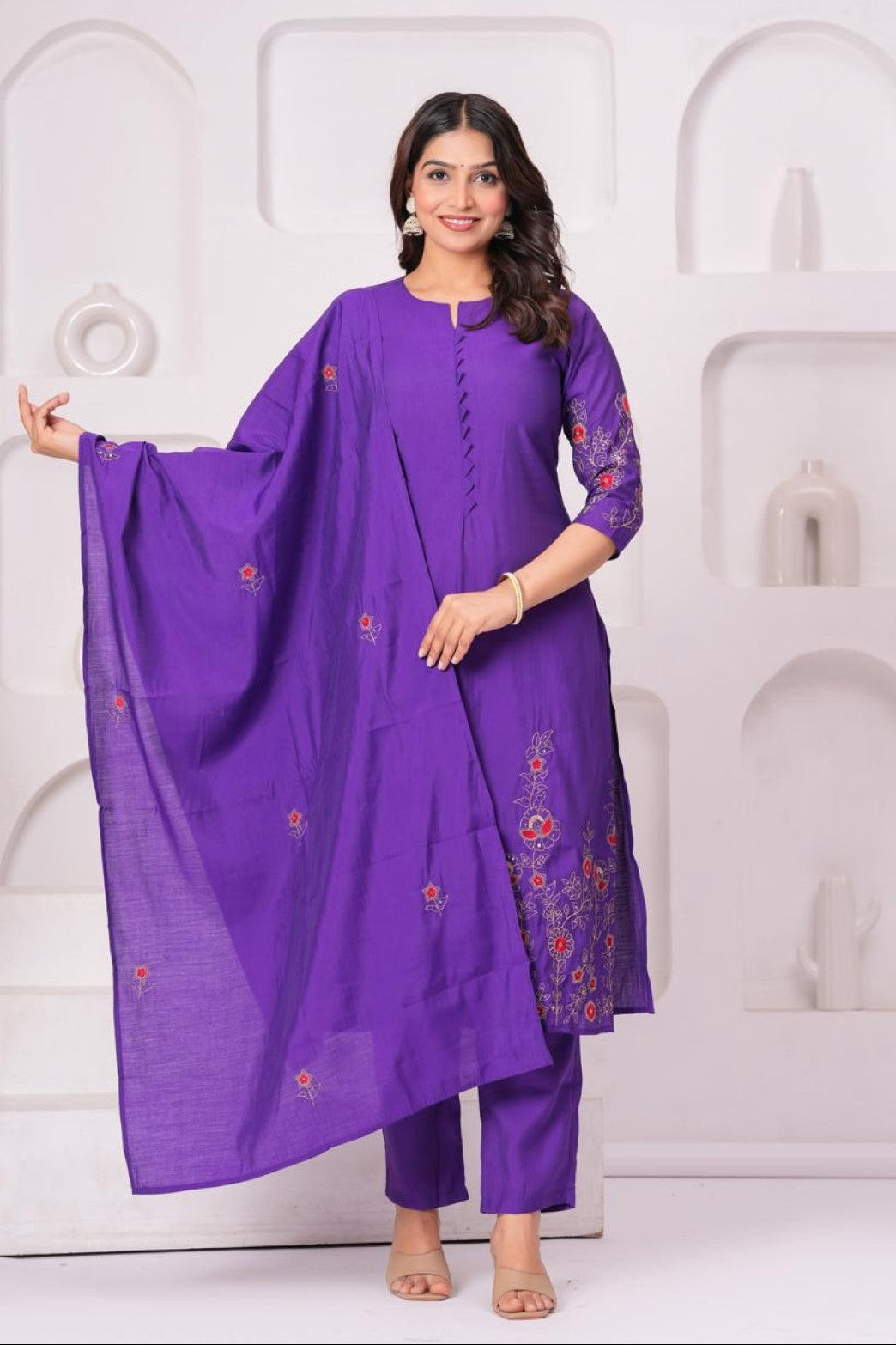 Jayti Purp Embroidered Suit Set
