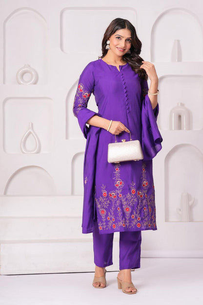 Jayti Purp Embroidered Suit Set