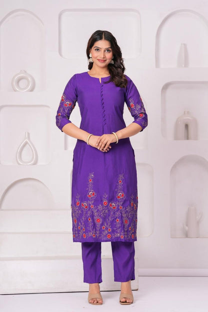 Jayti Purp Embroidered Suit Set