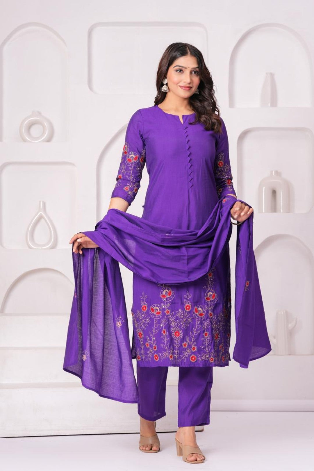 Jayti Purp Embroidered Suit Set