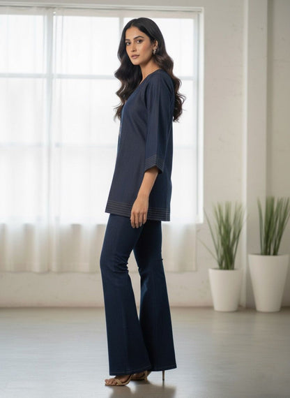 Prisha Denim Cotton co-ord set