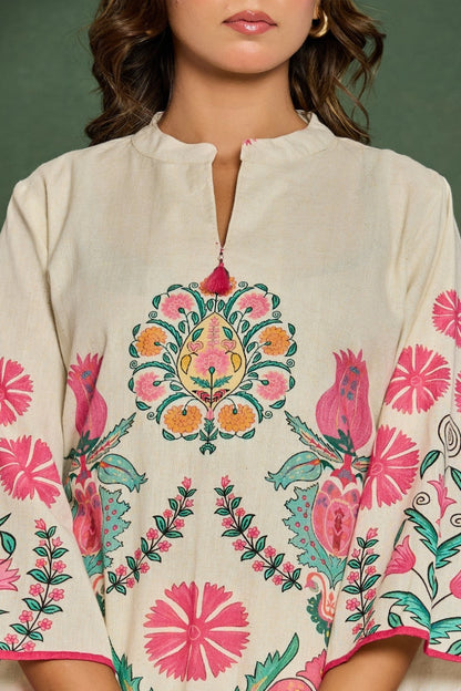 Marda Dove Printed Cotton Co-ord Set