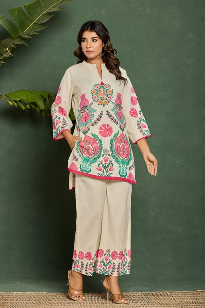Marda Dove Printed Cotton Co-ord Set