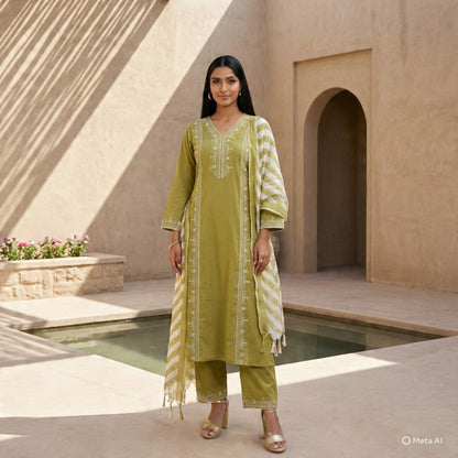 Molly Thyme Embroidered Suit Set