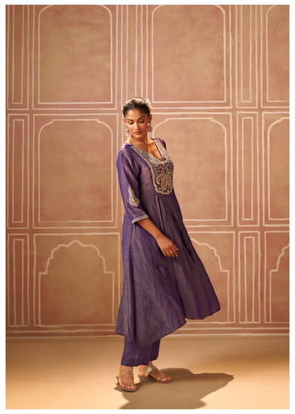 Shireen Iris Full Work Premium Heavy Suit Set