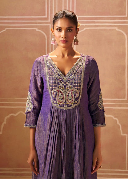 Shireen Iris Full Work Premium Heavy Suit Set