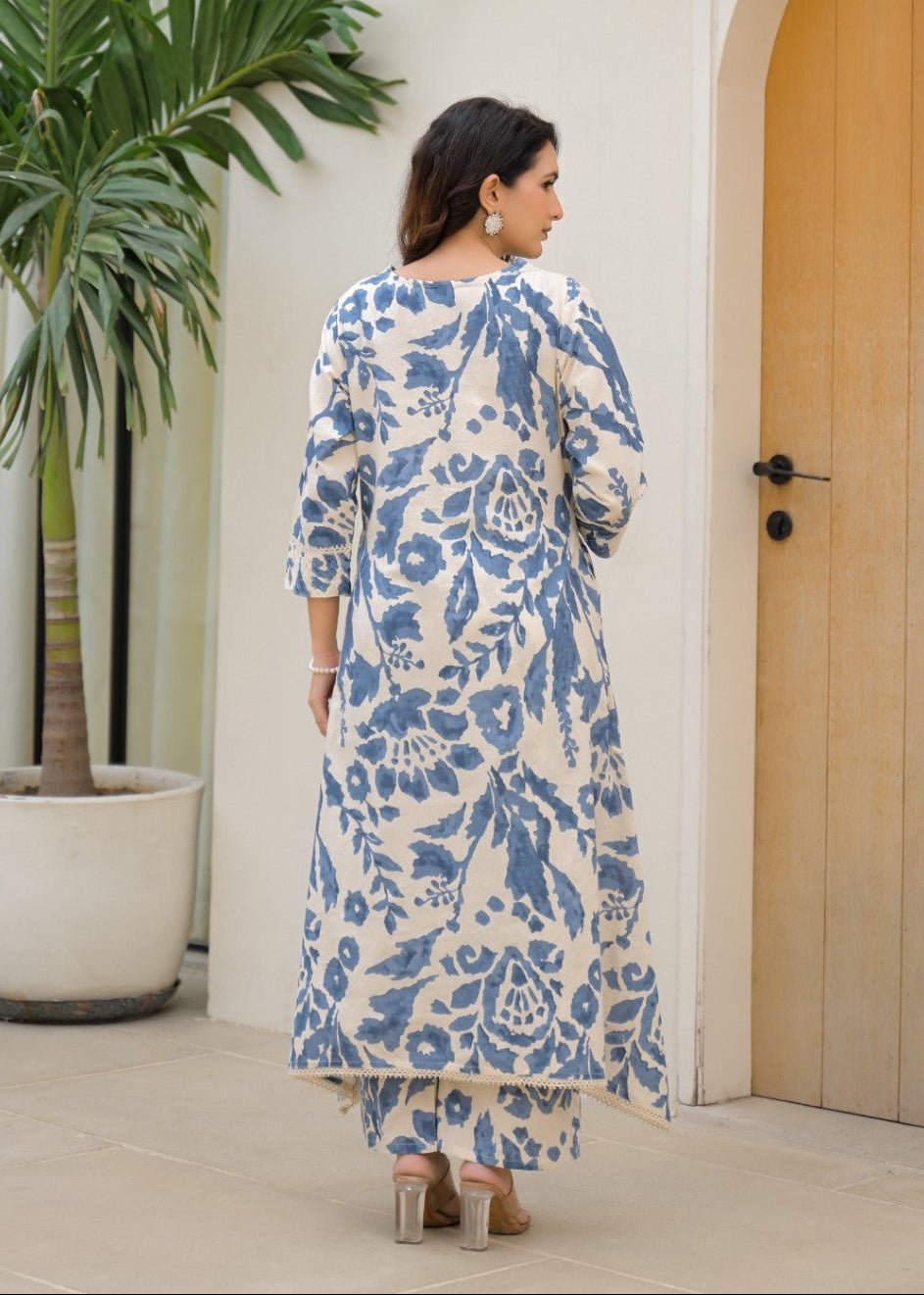Mayri Prussian Cotton Co-ord Set