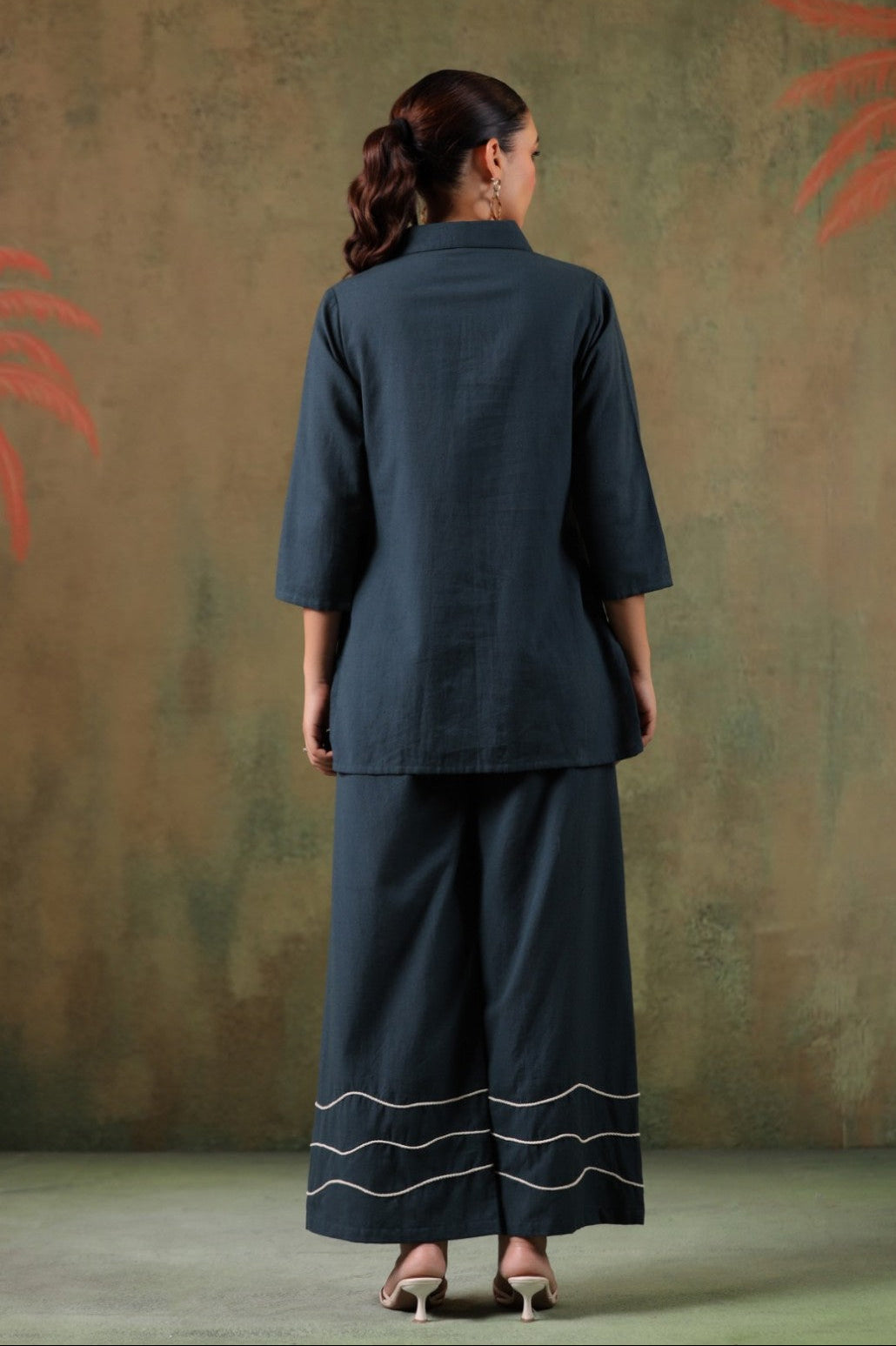 Sargi Azure embroidery co-ord set