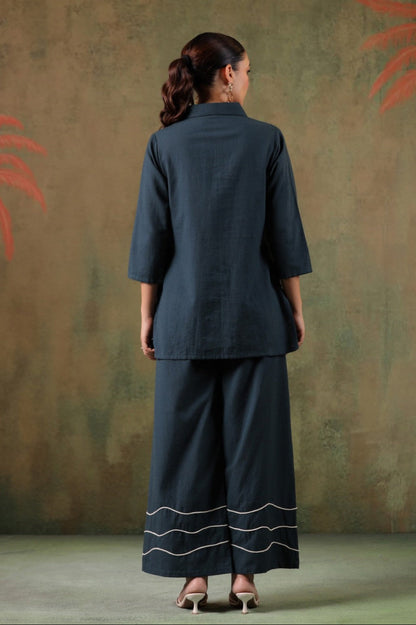 Sargi Azure embroidery co-ord set