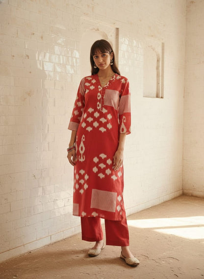 Swades vermi cotton kurta pant set