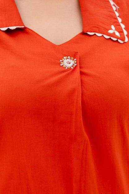 Girnar Apricot Cotton suit set