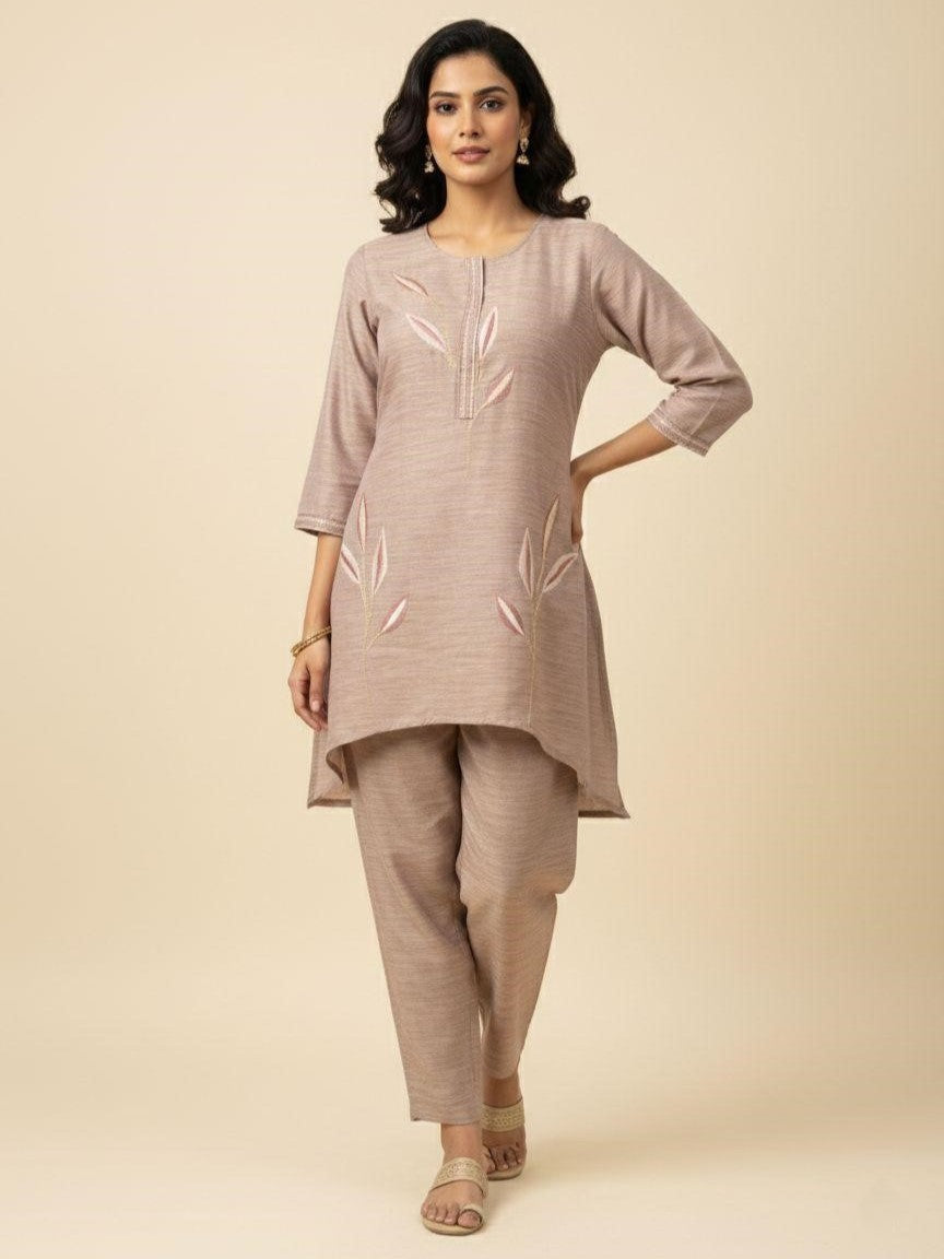 Prisha parch embroidery co-ord set