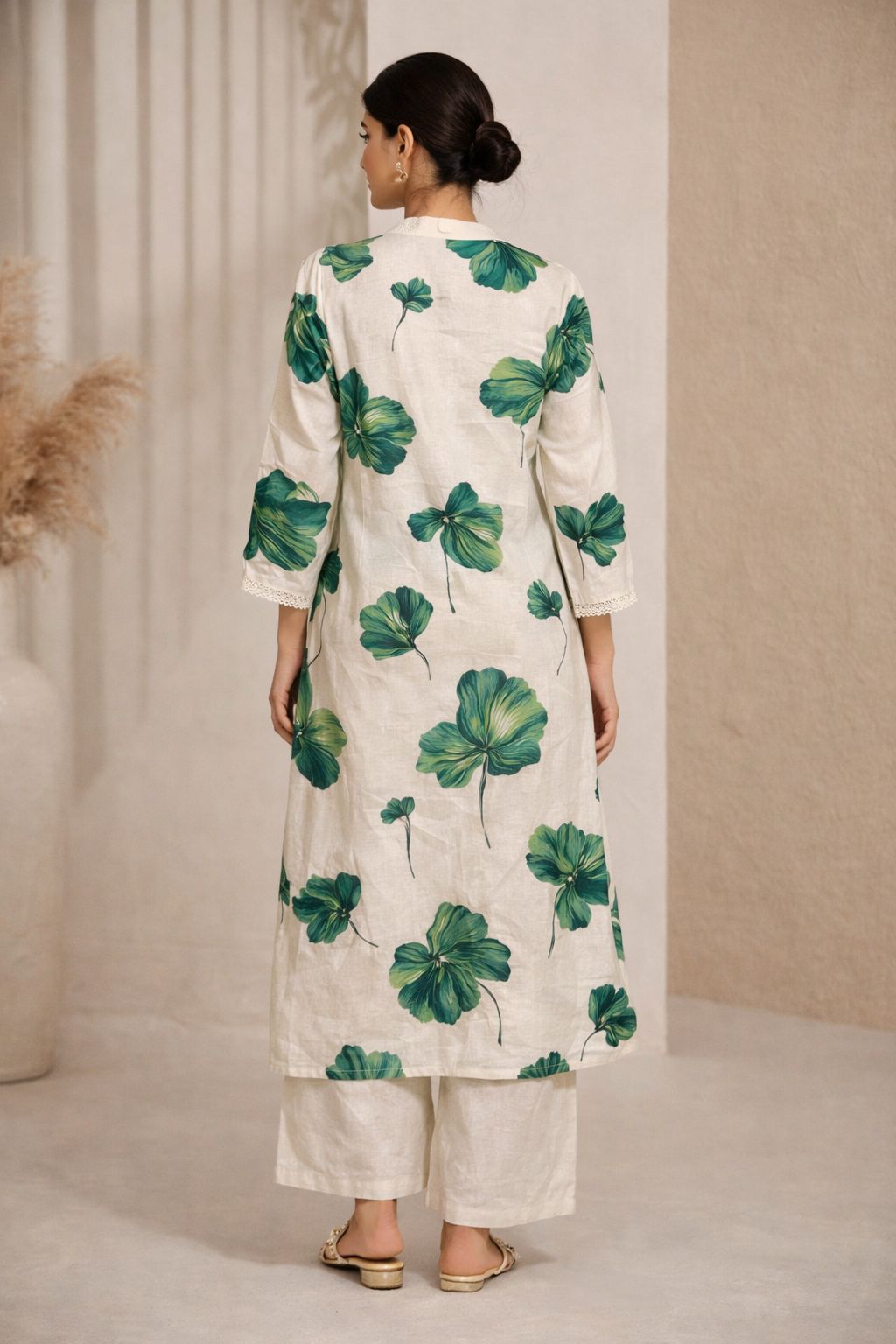 Poppi peony cotton kurta pant set