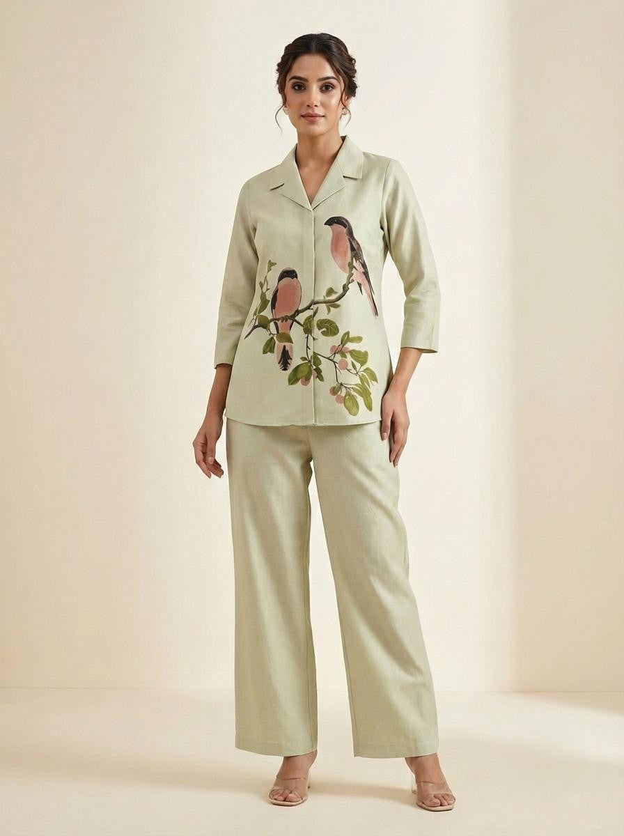 Prisha basil cotton co-ord set