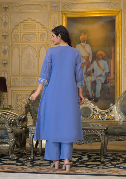 Naveena Tiffany Embroidered Kurta Pant Set