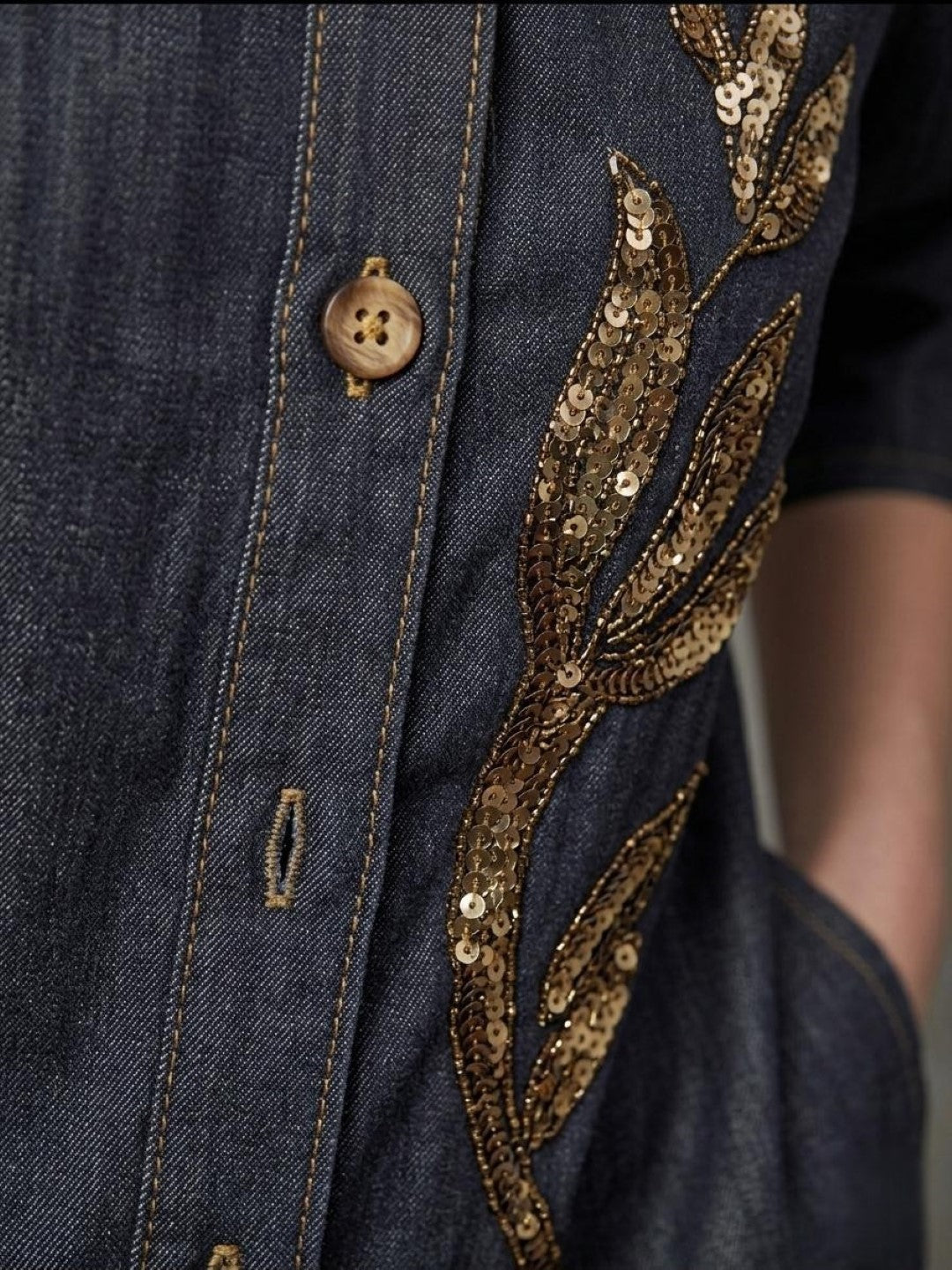 Prisha Trout handwork denim co-ord set
