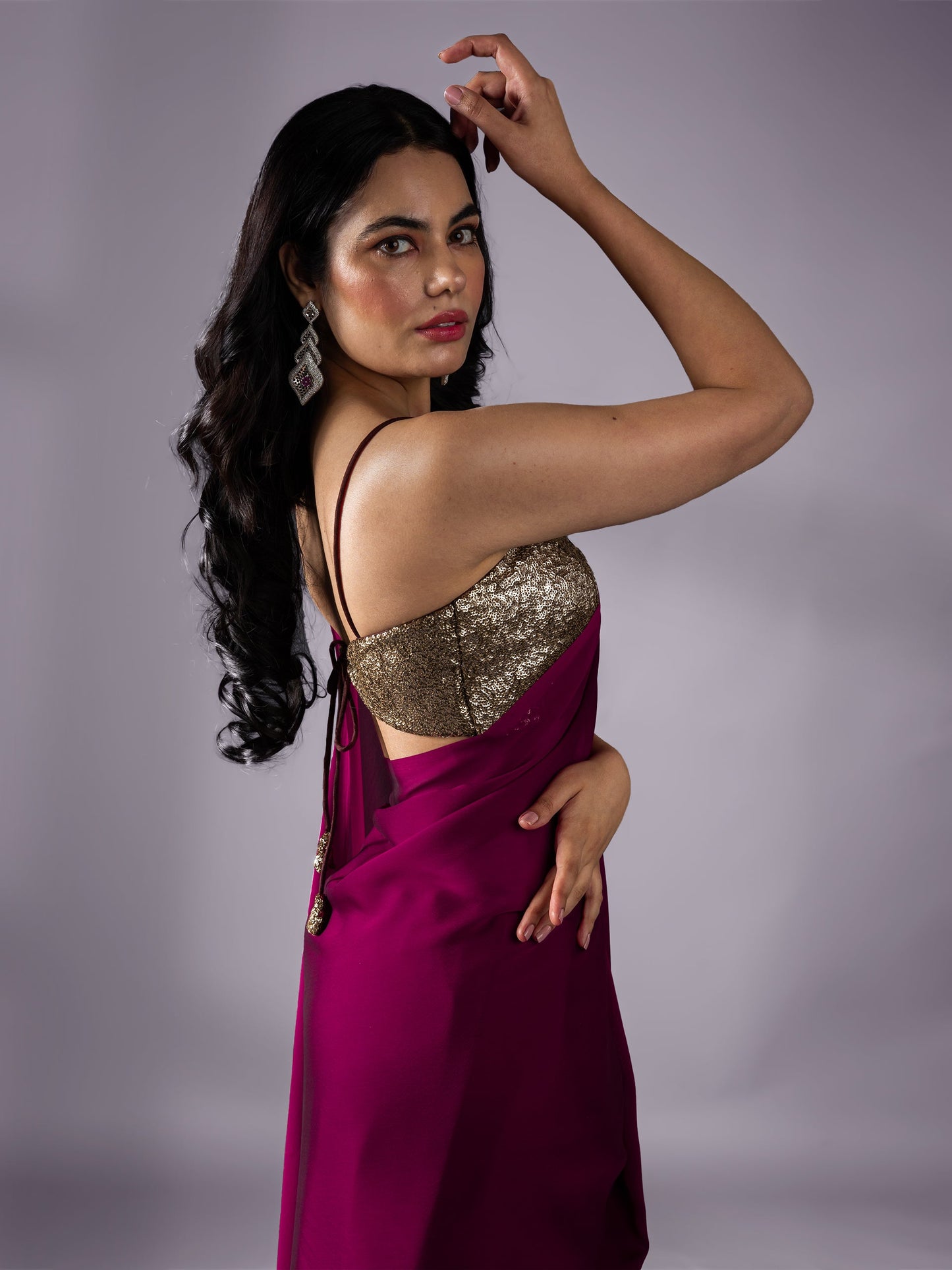 Dhiyona ST Blouse - Bronze Sequin