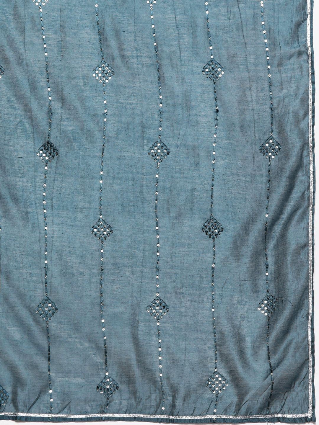 Women Ethnic Motifs Embroidered Regular Sequinned Kurta with Trousers & With Dupatta