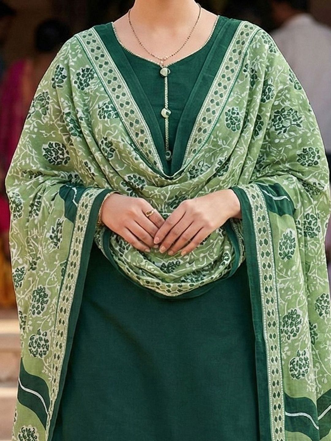 Dhiyona KL Women Ethnic Motifs Regular Kurta with Patiala & With Dupatta