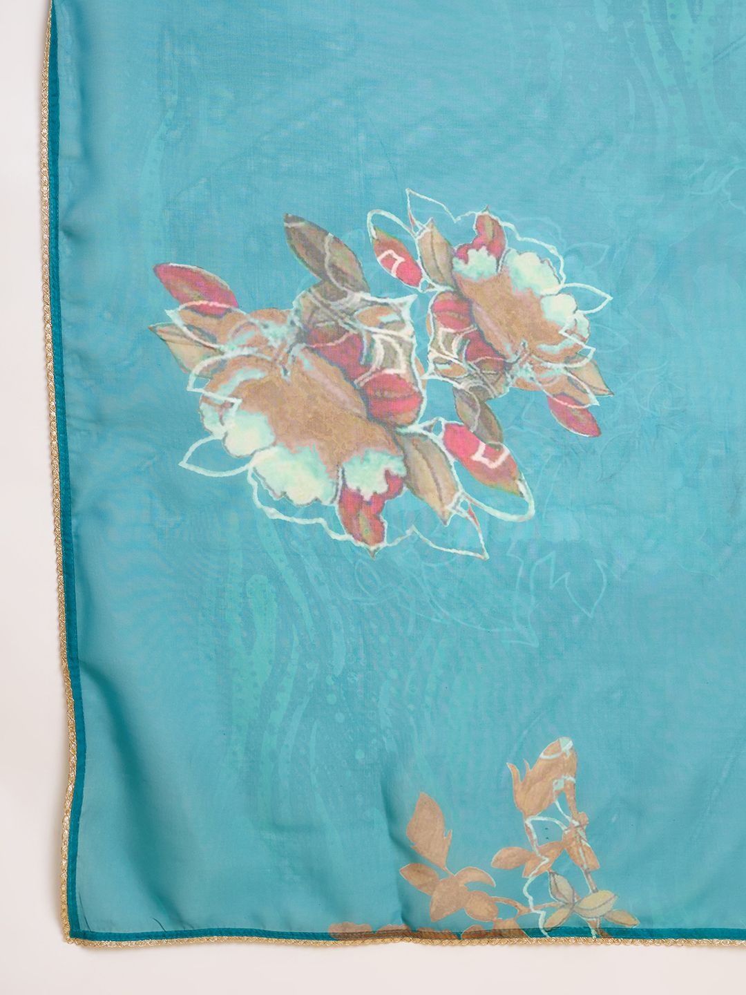 Dhiyona CH Women Floral Embroidered Regular Thread Work Kurta with Palazzos & With Dupatta