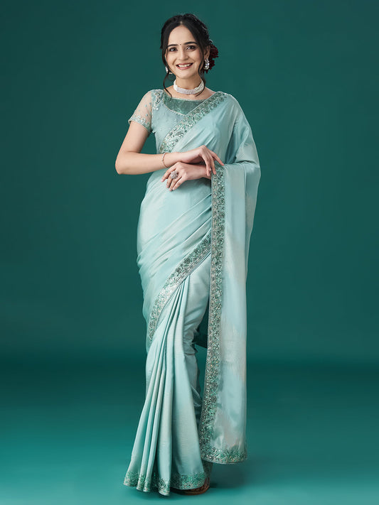 Dhiyona KS Women's Embellished Sequinned Saree