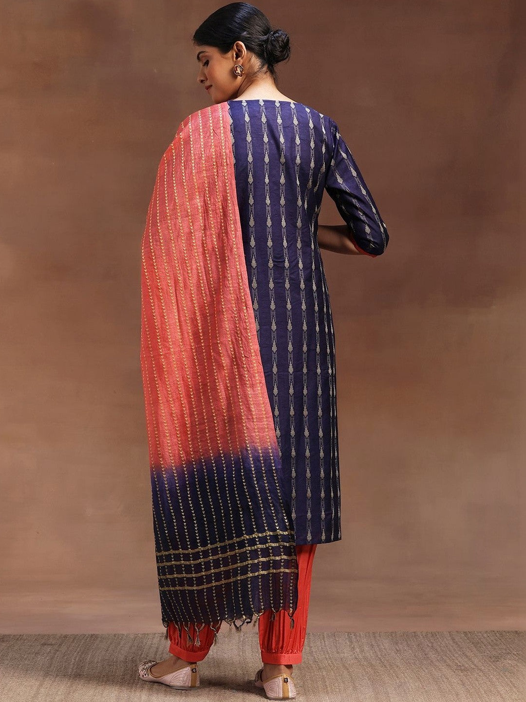 Women Ethnic Motifs Printed Regular Kurta with Dhoti Pants & With Dupatta