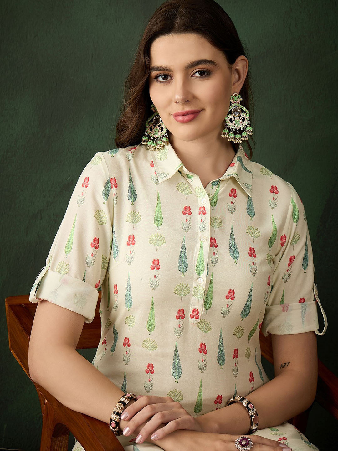 Printed Kurta With Trousers