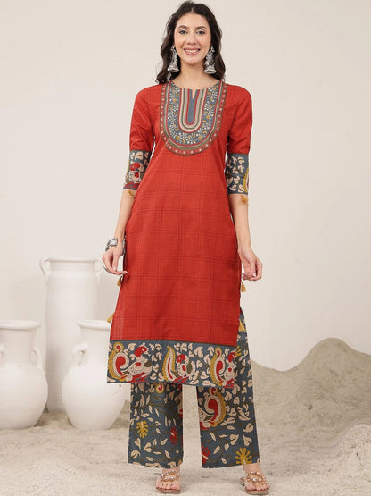 Women Ethnic Motifs Printed Regular Pure Cotton Kurta with Palazzos & With Dupatta