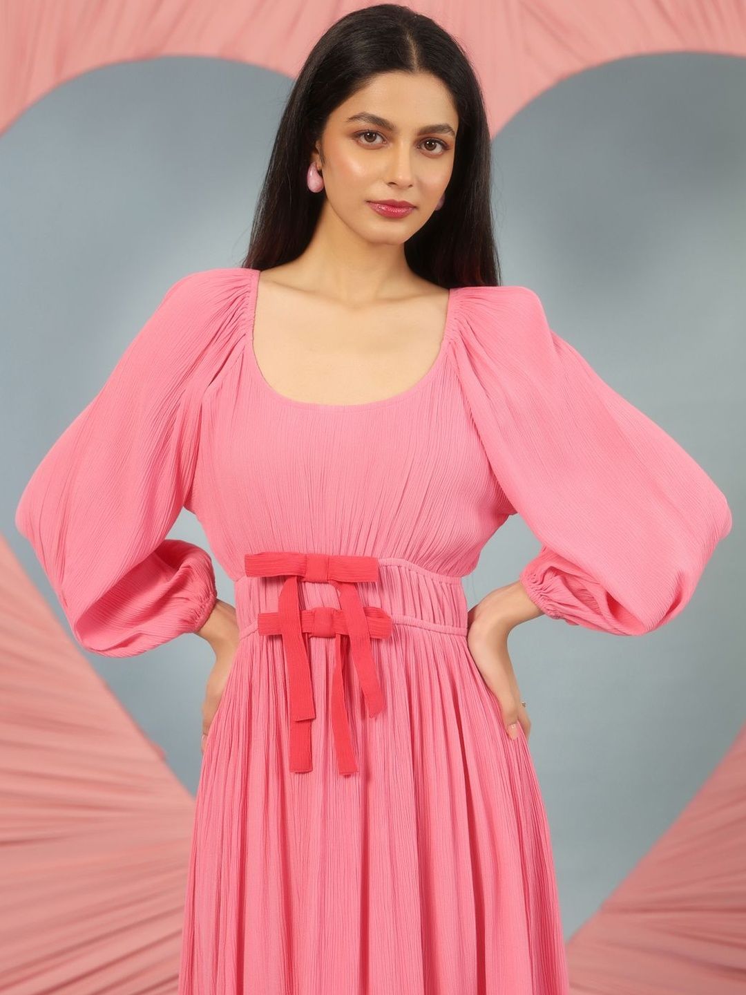 Dhiyona AY Women's Fit & Flared Midi Ethnic Dresses