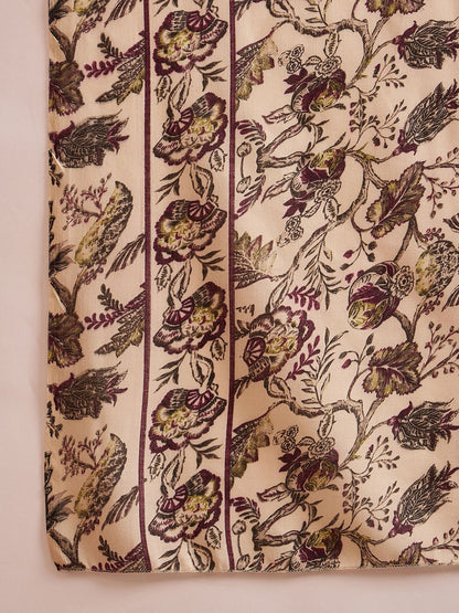 Printed V-Neck Kurta & Trousers Kurta Sets