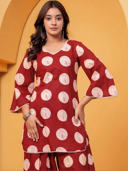 Women Printed Regular Pure Cotton Kurta with Patiala