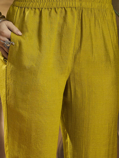 Embroidered Three Quarter Sleeves Kurta Trouser & Dupatta