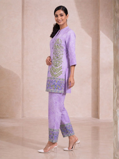 Shanti Lavender Printed Co-ord Set