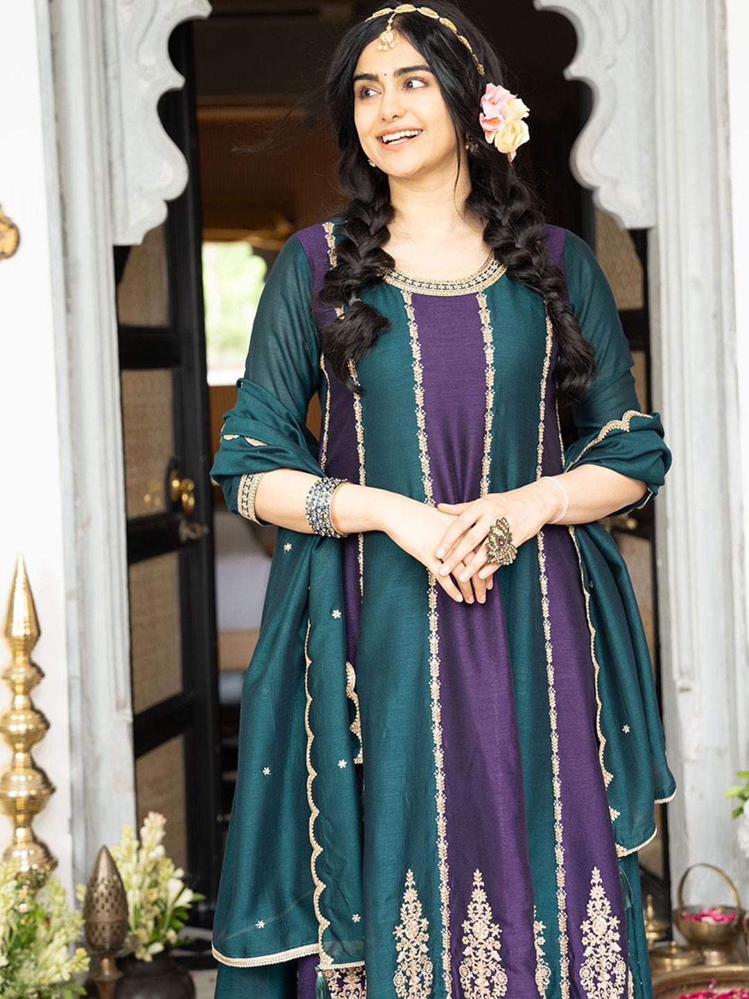 Dhiyona CH Embroidered Anarkali Kurta Set with Dupatta