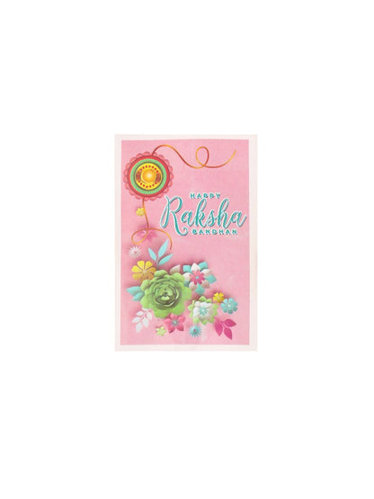 Dhiyona Set Of 3 Multicolor Artificial Stones & Beads Thread Rakhi With Roli Chawal Chandan