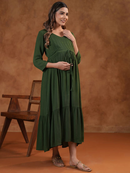 Dhiyona AY Women's Fit & Flared Maternity Ethnic Dresses