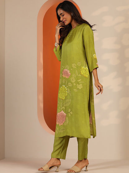 Women Floral Printed Regular Kurta with Trousers & Dupatta