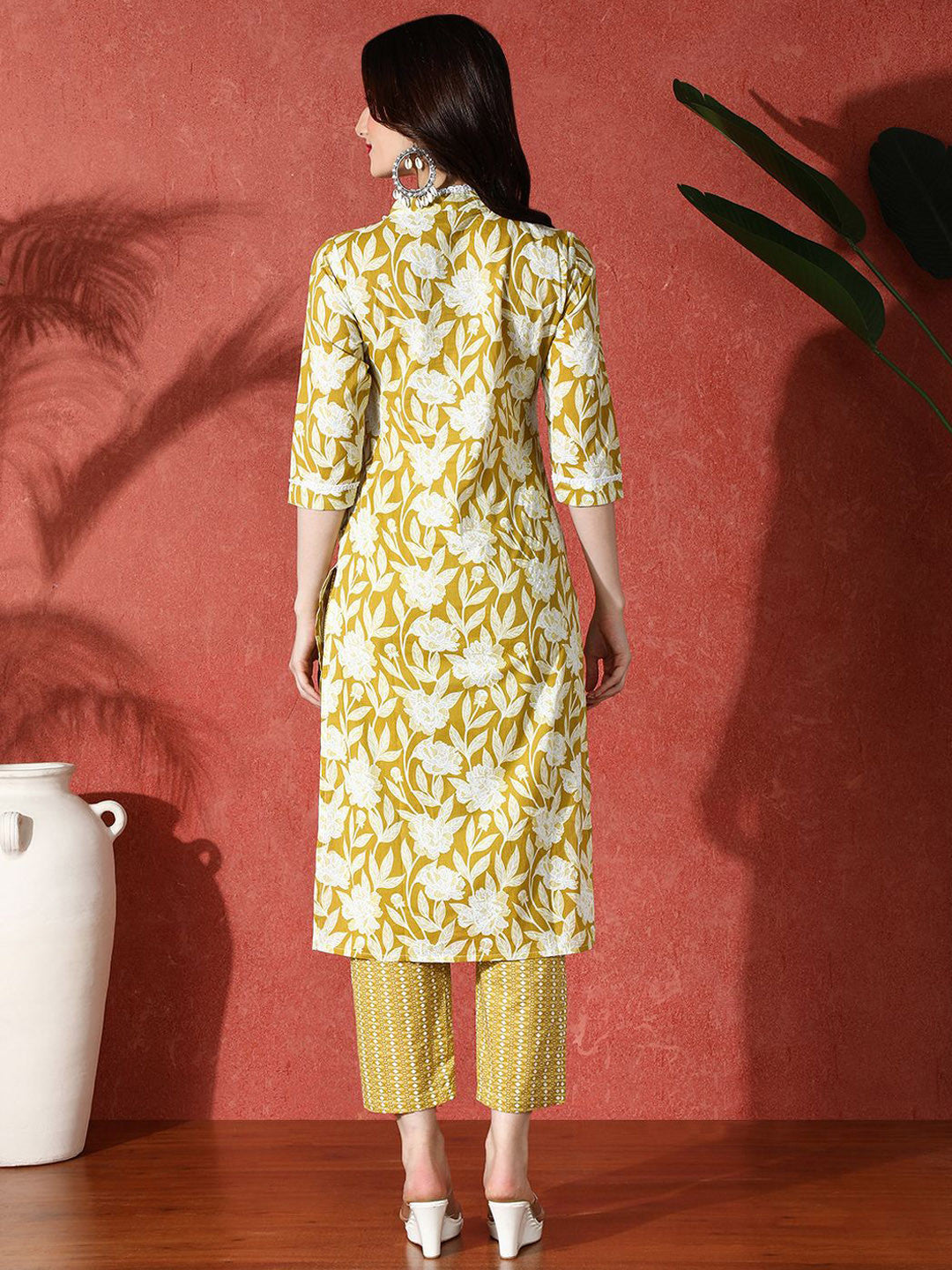 Embroidered Pure Cotton Kurta With Trouser