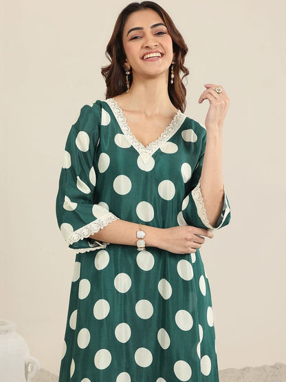 Women Printed Regular Kurta with Trousers & With Dupatta