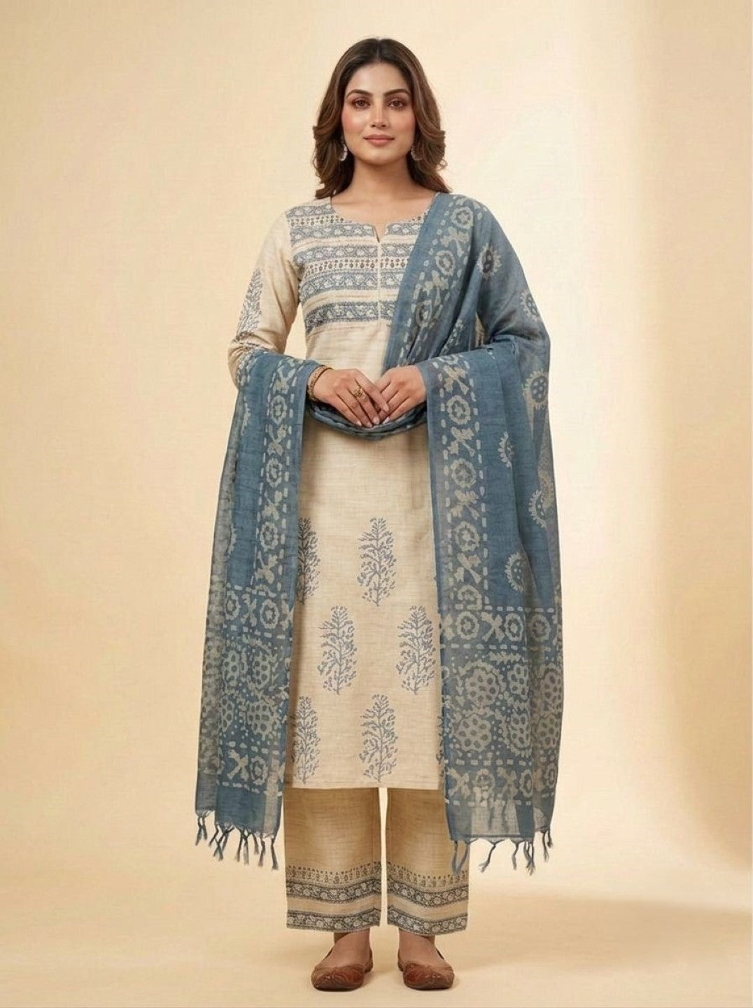 Yukti Indi Handloom Suit Set