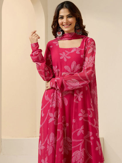 Dhiyona IS Women's Women Floral Printed Panelled Kurta with Trousers & With Dupatta