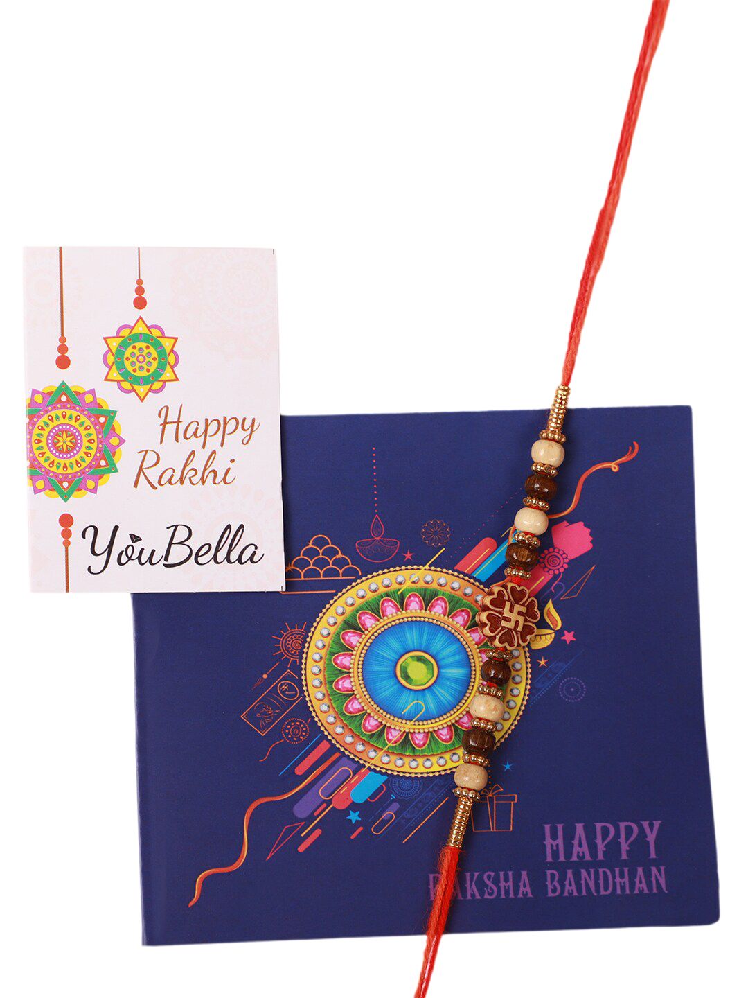 Dhiyona Unisex Beaded Thread Rakhi